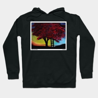 Tree On A Hill Nature Landscape Novelty Gift Hoodie